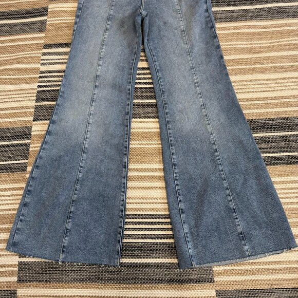 Free People We The Free Curvy Wild Honey Flare Stretch Denim Jeans Blue Sz 29S - Picture 5 of 16